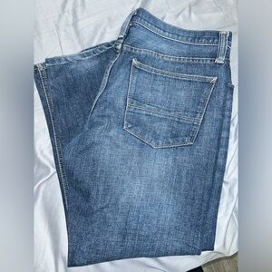 Men's Darker OP Brand Slim Straight Size 38x30 Denim Blue Jeans